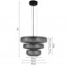 Φωτιστικό Κρεμαστό LED 12W 230V 1644lm Θερμό Φως Smoky Glass 4070